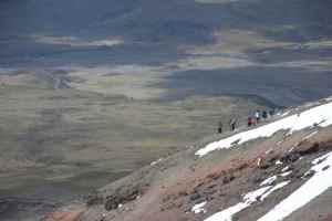 The hike up the hill is quite breathtaking, not only due to the thin air