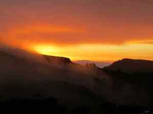 Sunset at Quiltoa lakd