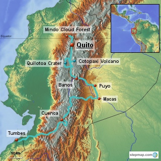 Our Route in Ecuador