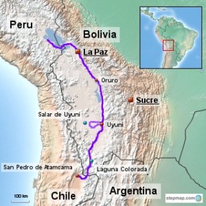 Our Route in Bolivia